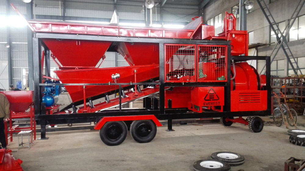 mobile concrete batching plant in one container