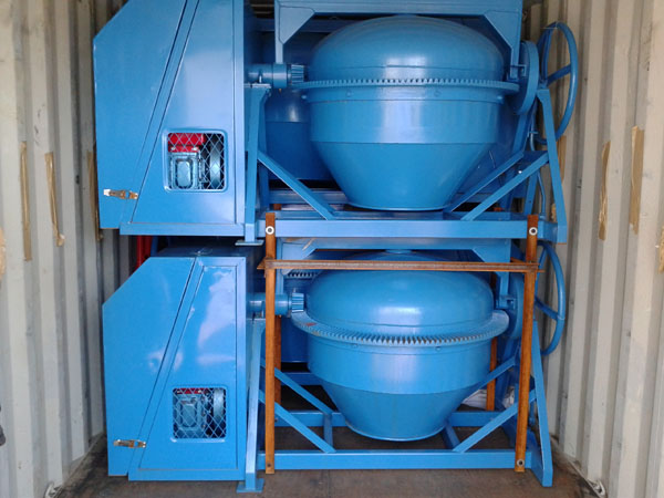 Customized blue color and engine casing of concrete mixer machine