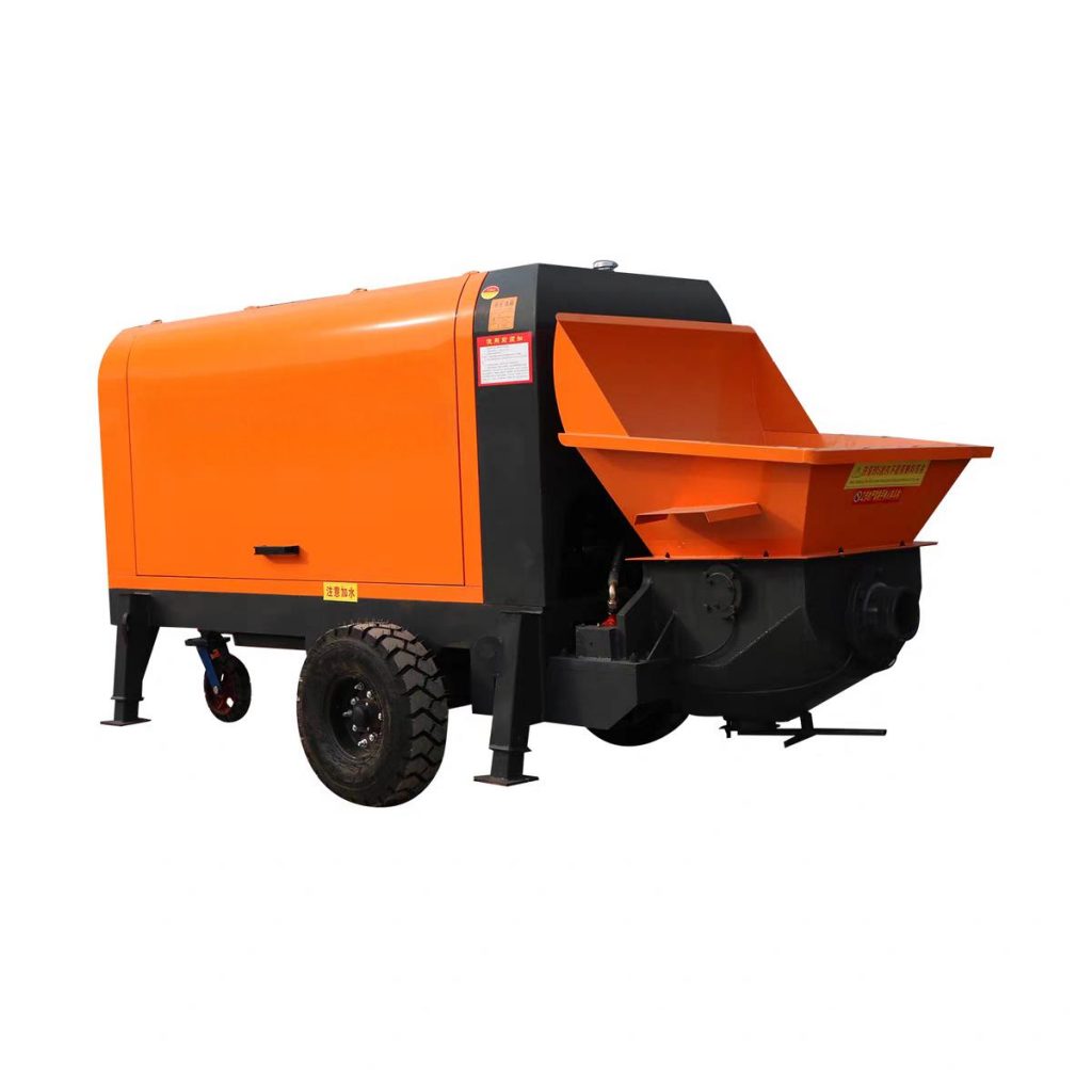 HBTS30-10-66R concrete pump working at construction site